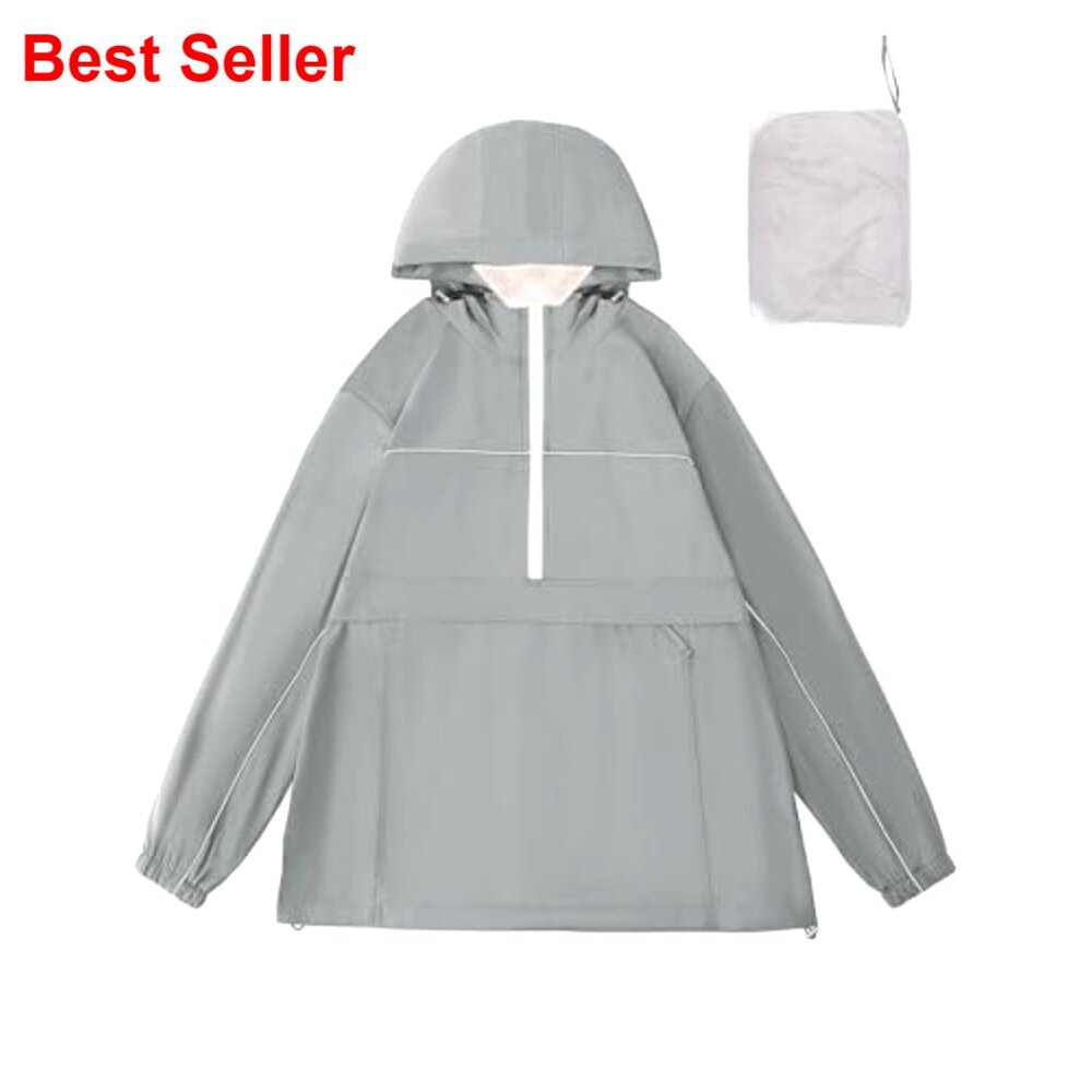 Reflective Waterproof Rain Jacket Packable Hooded… - image 2